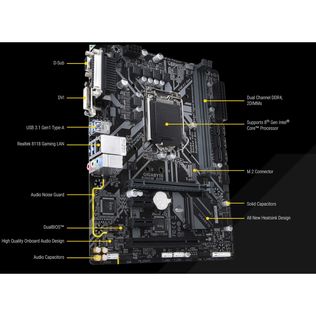 Main H310 hỗ trợ cpu nào?