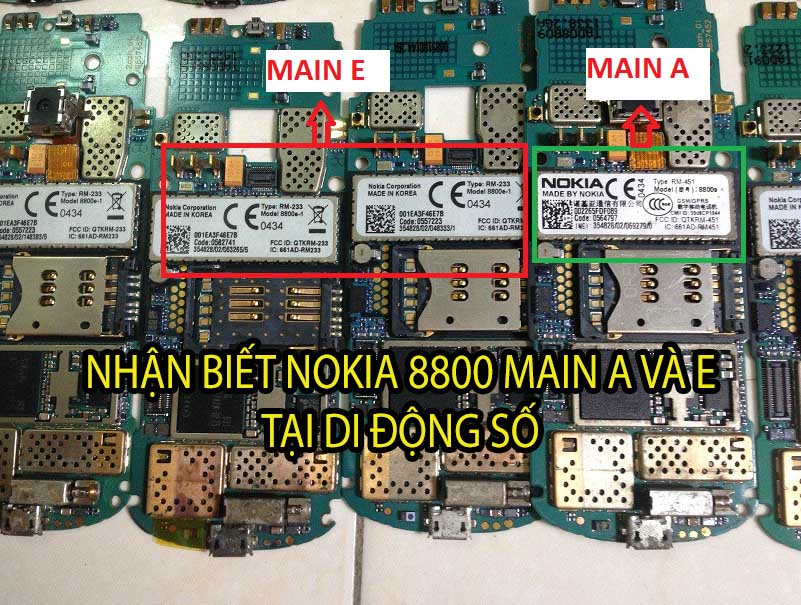 So sánh 8800 main A và main E