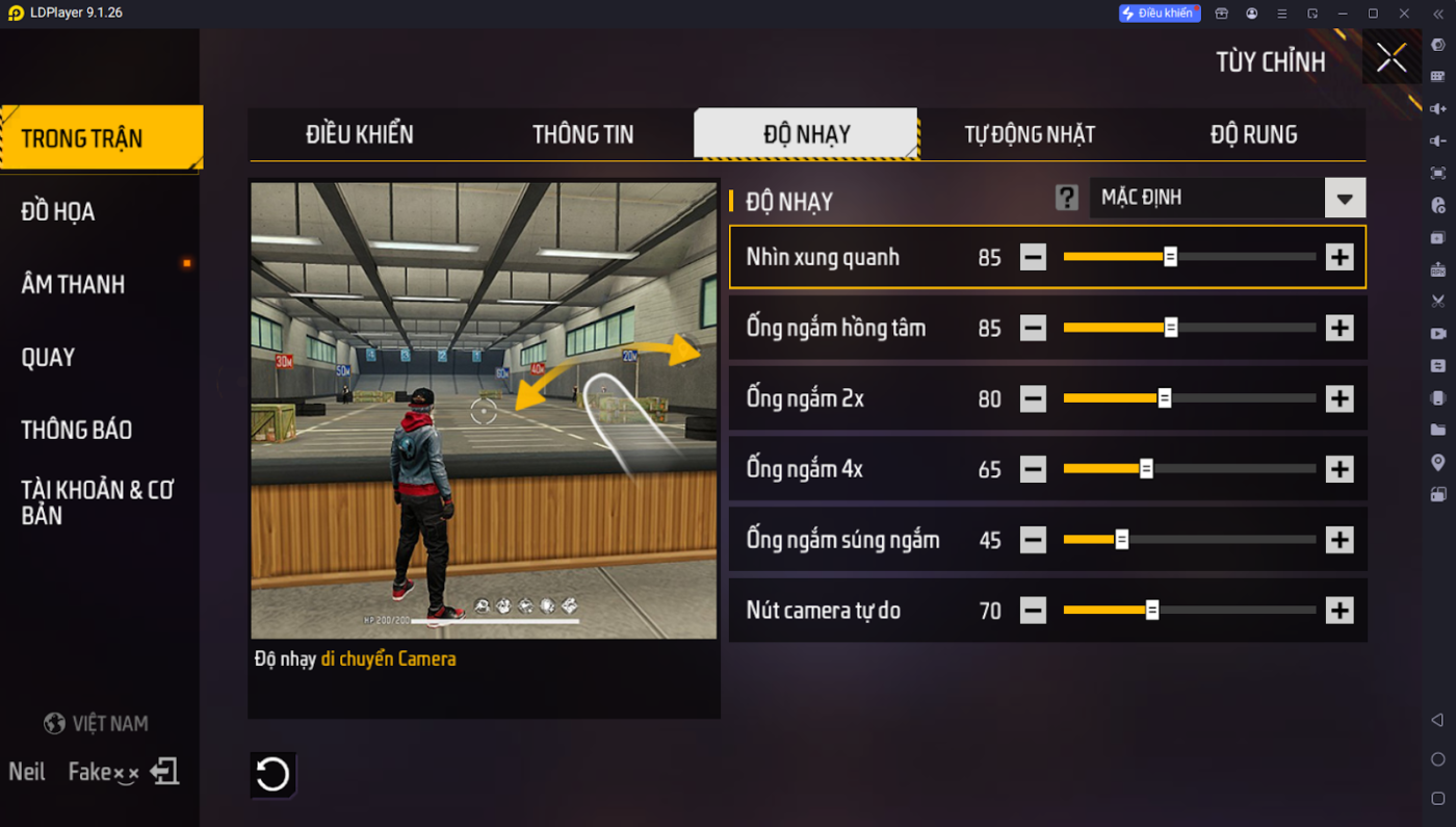 Cách chỉnh độ nhạy FF dễ headshot