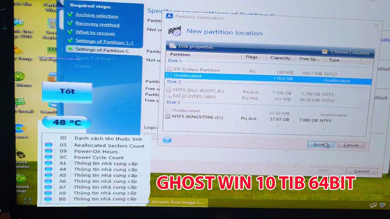 Cách ghost win trên ổ cứng ssd mới