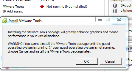 Cancel VMware Tools installation