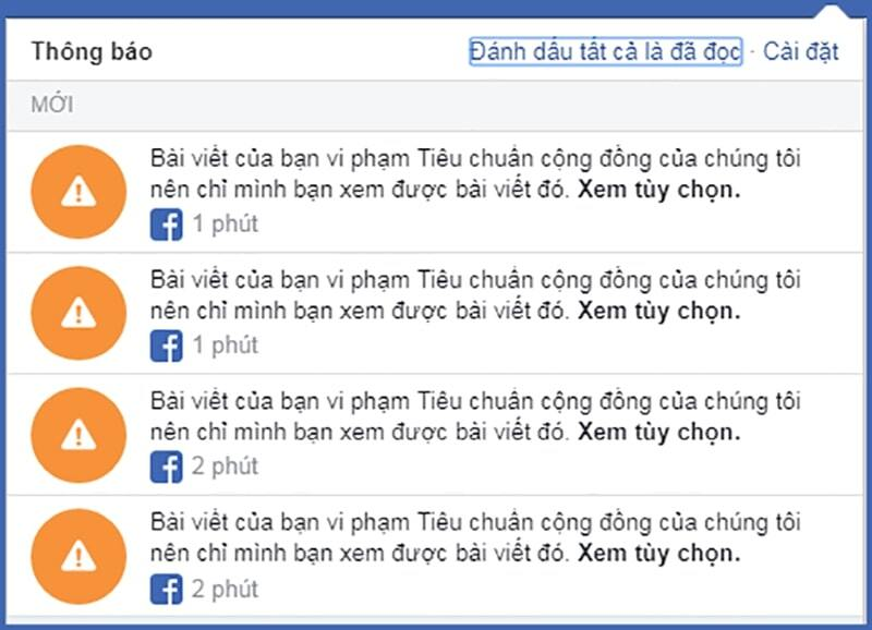 Fanpage bị vi phạm tiêu chuẩn cộng đồng và cách khắc phục