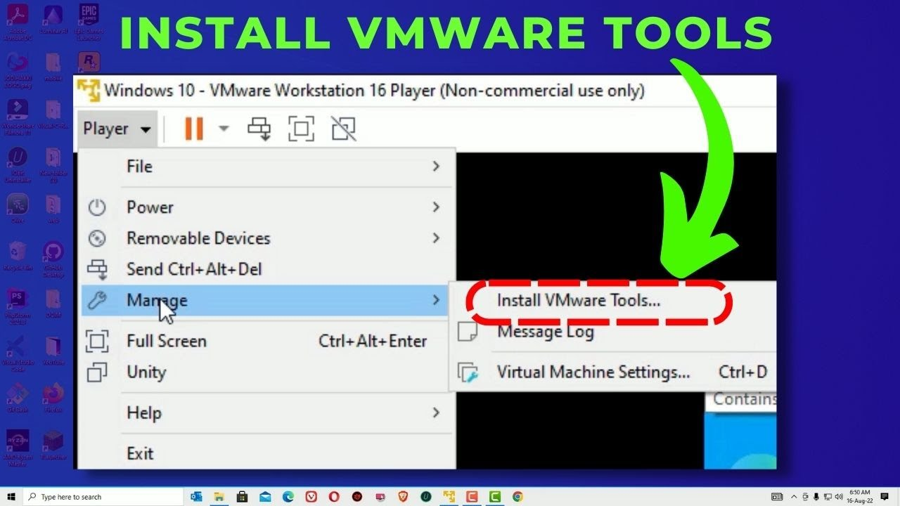 How to install vmware tools