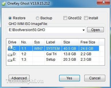Hướng dẫn Ghost Win 10 bằng onekey