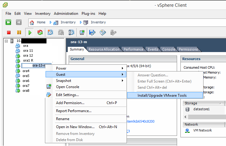 Install VMware Tools trên Oracle Linux 7