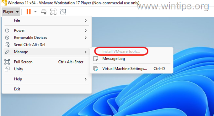 Install vmware tools bị ẩn