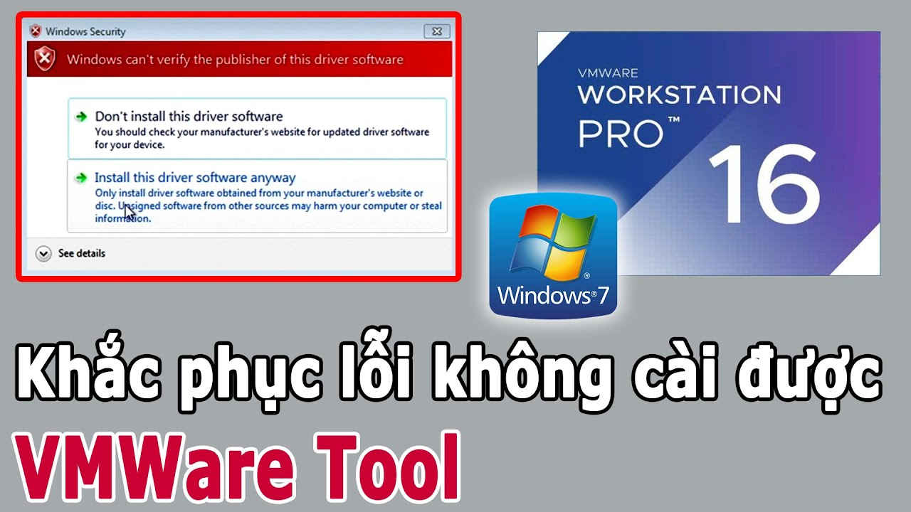 Không cài được vmware tools
