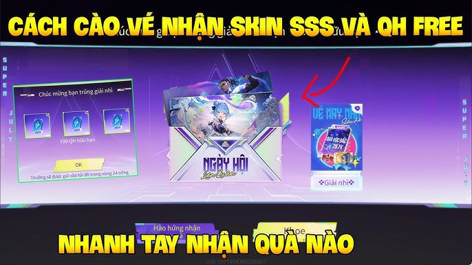 Liên Quân | Chính Thức Nhận Free Skin SSS và 267 Nghìn Quân Huy Cào Vé May Mắn