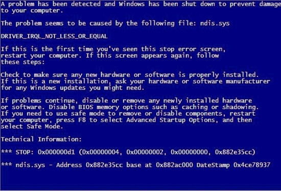Lỗi ghost xong không vào được windows màn hình xanh