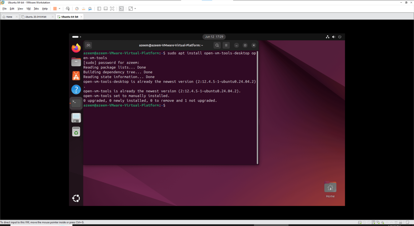 Open VM Tools not working