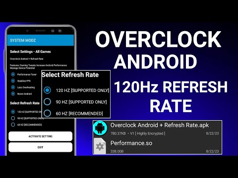 Overclock screen refresh rate android