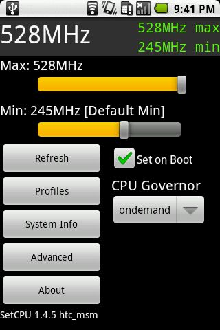 Download SetCPU APK - Ứng dụng điều chỉnh tần số CPU
