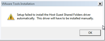 Setup failed to install the vsock virtual machine