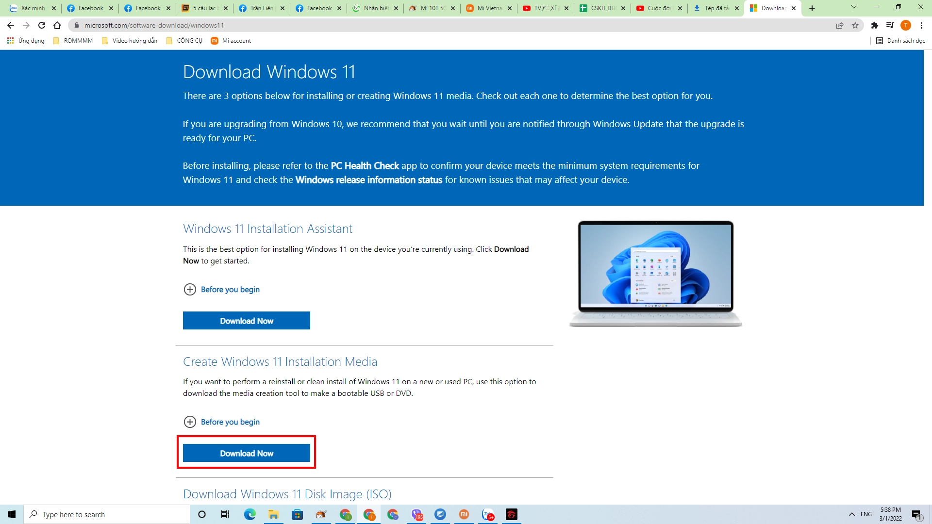 Tạo USB boot WIN 11