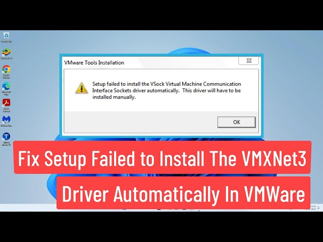 Troubleshoot the 'Setup failed to install the vsock virtual machine' error. Follow our guide for solutions to resolve installation issues and ensure proper functionality!
