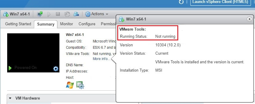 Vmware tools not working