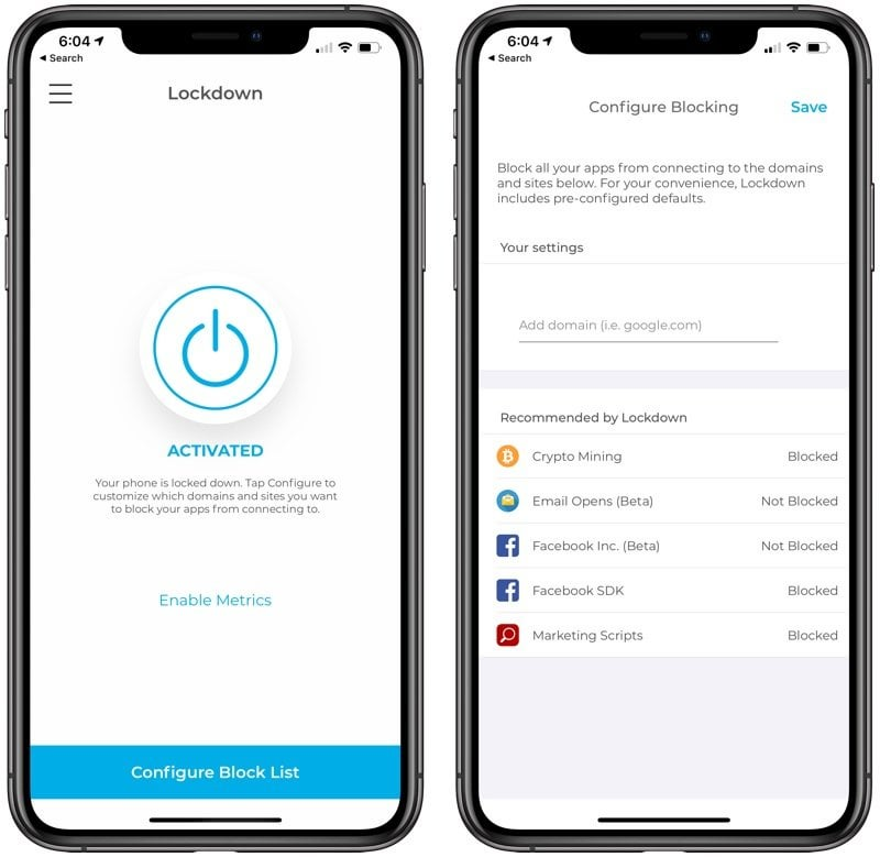 iPhone Firewall app