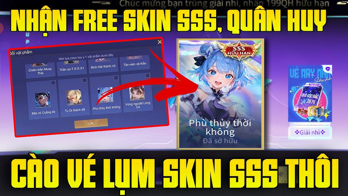 Liên Quân | Chính Thức Nhận Free Skin SSS và 267 Nghìn Quân Huy Cào Vé May Mắn
