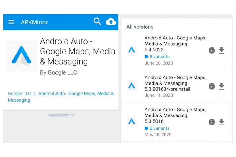 Android auto - google maps, media & messaging apk
