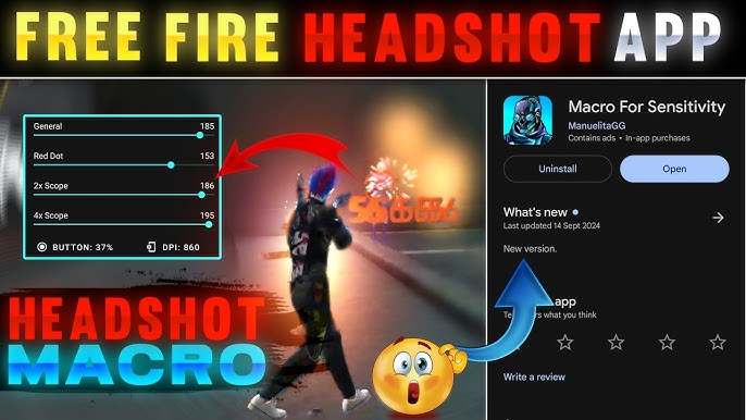 Macro ff auto headshot