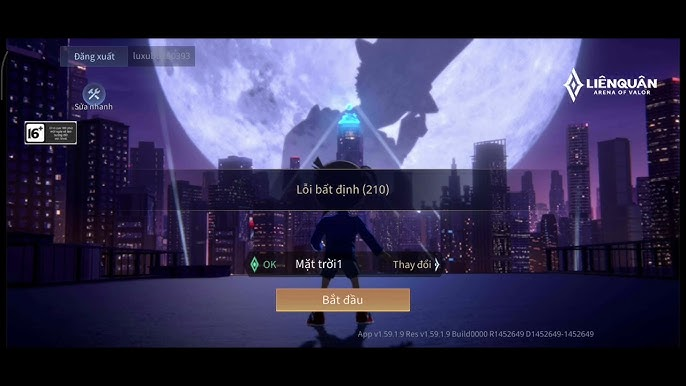 Lỗi bất định 210 liên quân